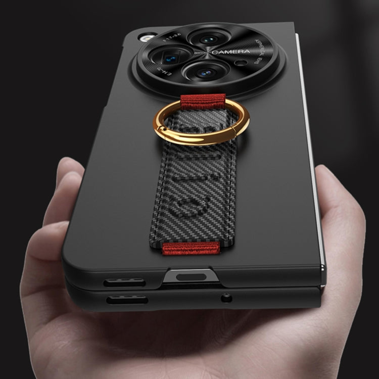 For OPPO Find N3 / OnePlus Open GKK Integrated Ultrathin Shockproof Phone Case with Ring Wrist Strap(Carbon Fiber)