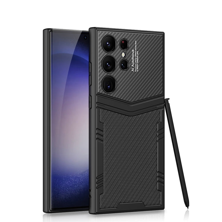 For Samsung Galaxy S24 Ultra 5G GKK TPU + PU Full Coverage Phone Case(Twill Texture)