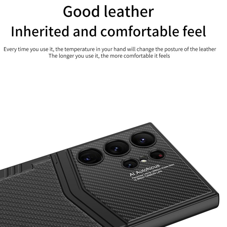 For Samsung Galaxy S24 Ultra 5G GKK TPU + PU Full Coverage Phone Case(Twill Texture)