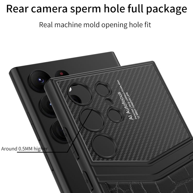 For Samsung Galaxy S24 Ultra 5G GKK TPU + PU Full Coverage Phone Case(Twill Texture)