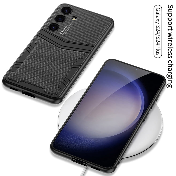 For Samsung Galaxy S24 5G GKK TPU + PU Full Coverage Phone Case(Vertical Texture)
