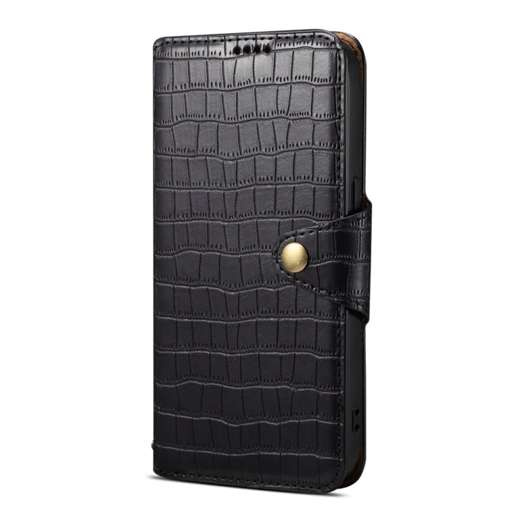 For Samsung Galaxy A32 Denior Crocodile Texture Oil Edge Leather Phone Case(Black)