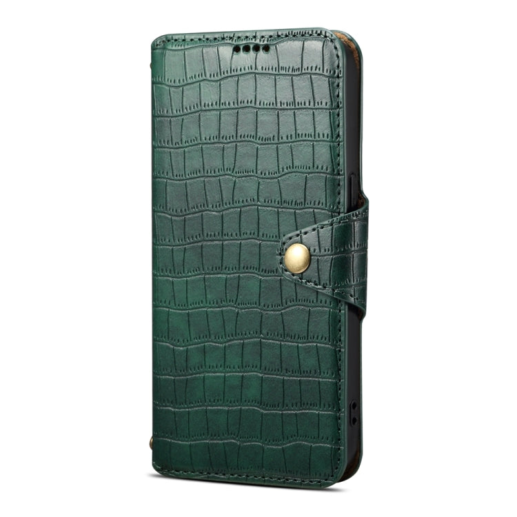 For Samsung Galaxy A34 5G Denior Crocodile Texture Oil Edge Leather Phone Case(Green)
