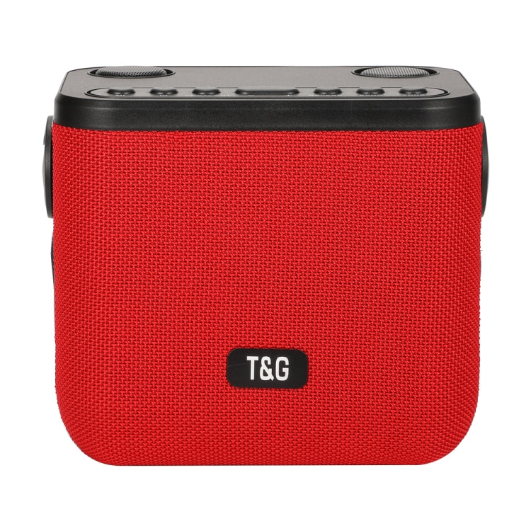 T&G TG545DK Home Handheld Dual-microphone KTV Wireless Bluetooth Speaker with Flashlight(Red)
