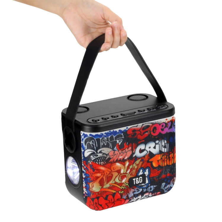 T&G TG545DK Home Handheld Dual-microphone KTV Wireless Bluetooth Speaker with Flashlight(Red)