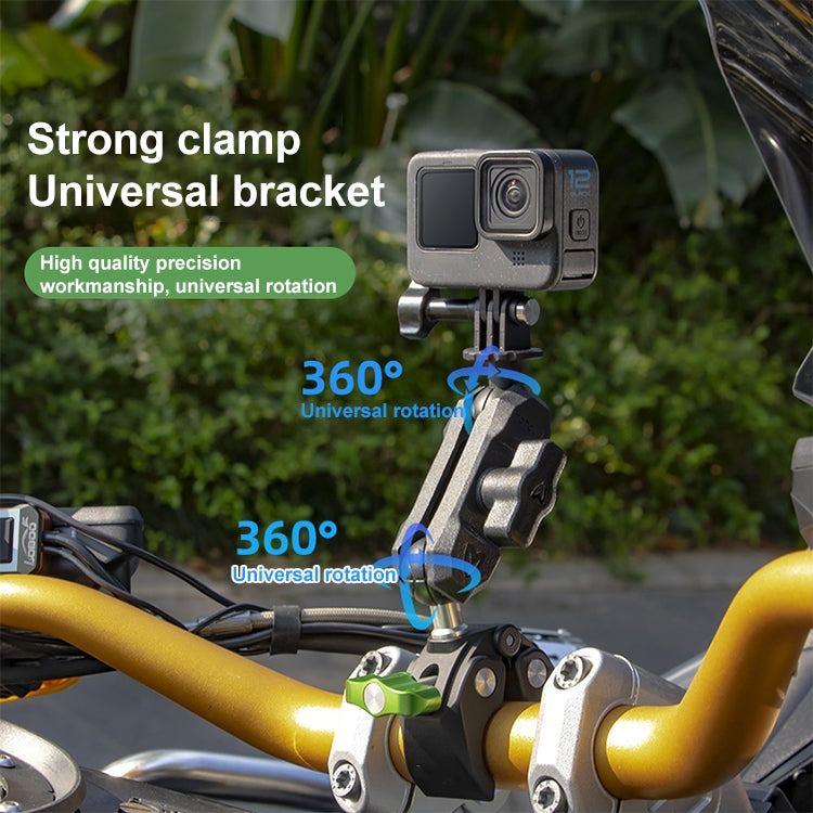 RUIGPRO Crab Clamp Action Camera Bracket 3-claw Ball Head Mount with Rod