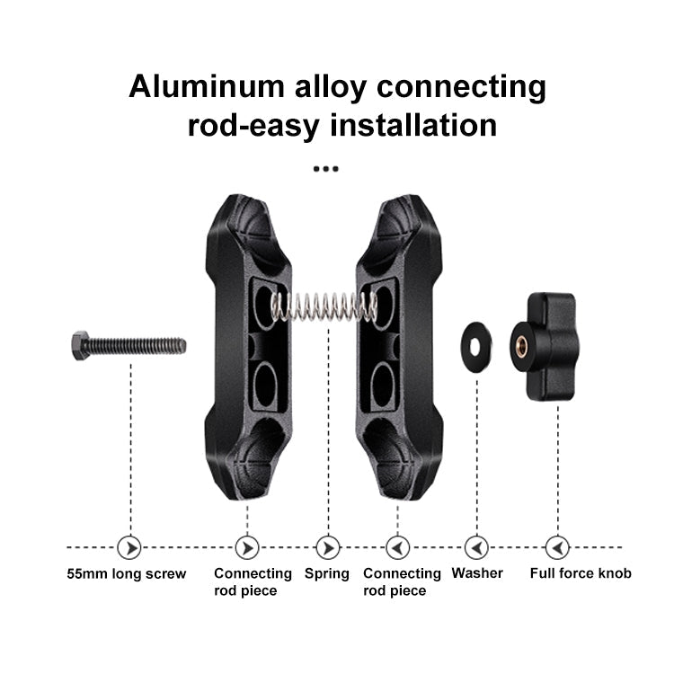 RUIGPRO Crab Clamp Action Camera Bracket Dual-Head Crab x 2 with Selfie Stick