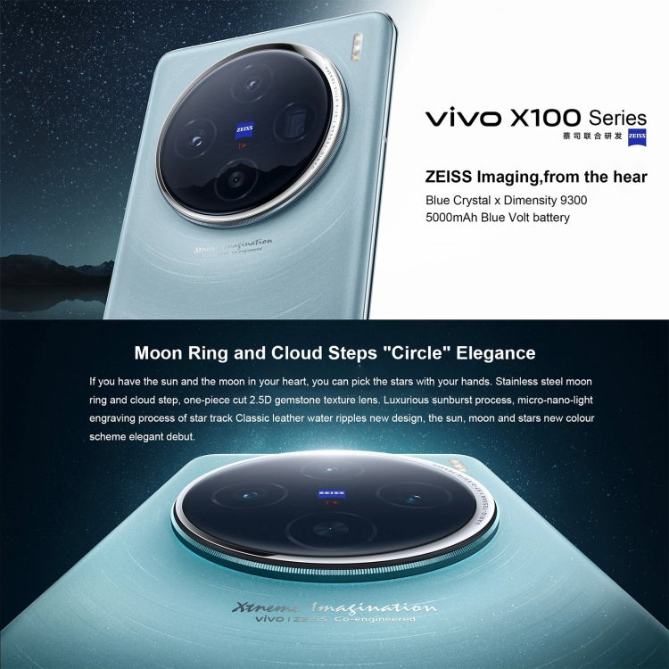 vivo X100, 16GB+1TB, Face ID / Fingerprint Identification, 6.78 inch Android 14 OriginOS 4 Dimensity 9300 Octa Core 3.25GHz, OTG, NFC, Network: 5G(Orange)