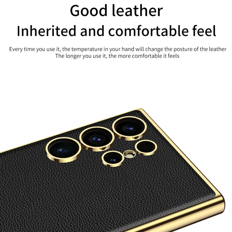 For Samsung Galaxy S24 Ultra 5G GKK Plating TPU + Leather Full Coverage Phone Case(Red)