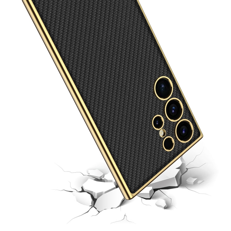 For Samsung Galaxy S24 Ultra 5G GKK Plating TPU + Leather Full Coverage Phone Case(Green)