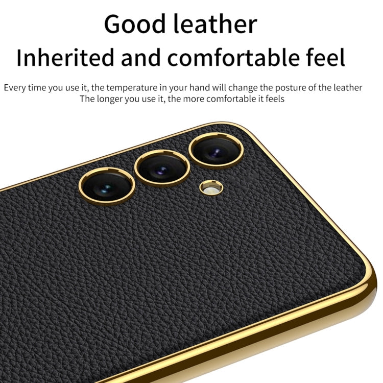 For Samsung Galaxy S24 5G GKK Plating TPU + Leather Full Coverage Phone Case(Green)