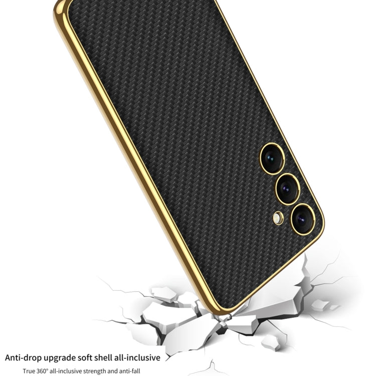 For Samsung Galaxy S24+ 5G GKK Plating TPU + Leather Full Coverage Phone Case(Red)