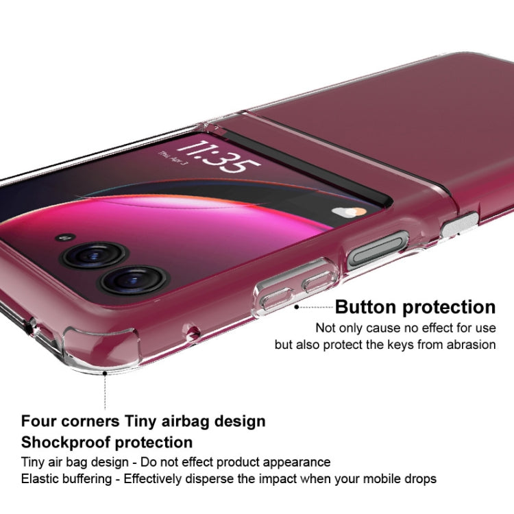 For Motorola Razr 40 Ultra imak UX-6 series All-inclusive Shockproof Airbag TPU Invisible Phone Case(Transparent)