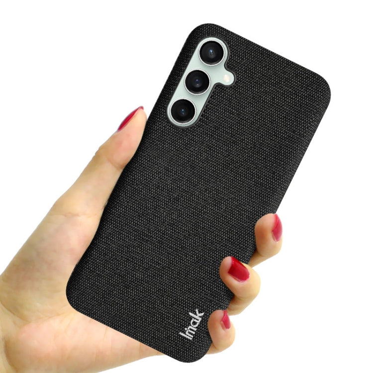For Samsung Galaxy S23 FE 5G imak Ruiyi Series Cloth Texture PU + PC Phone Case(Black)