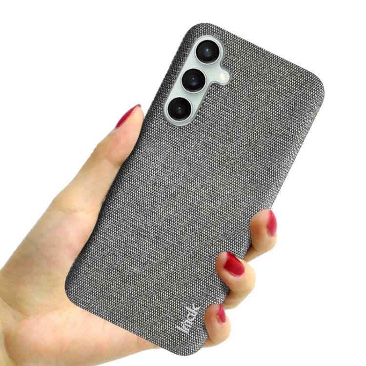 For Samsung Galaxy S23 FE 5G imak Ruiyi Series Cloth Texture PU + PC Phone Case(Light Grey)