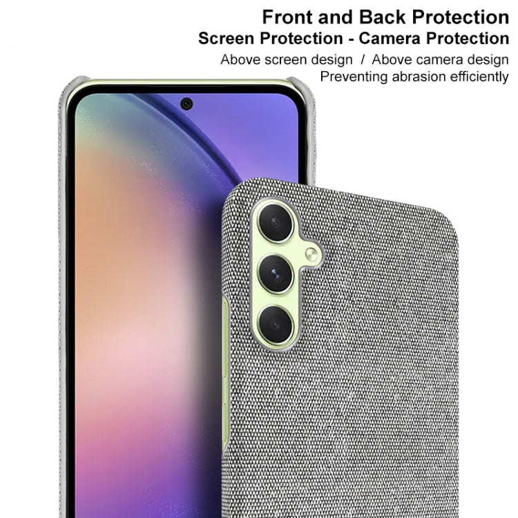 For Samsung Galaxy A34 5G imak Ruiyi Series Cloth Texture PU + PC Phone Case(Light Grey)