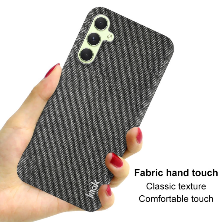 For Samsung Galaxy A34 5G imak Ruiyi Series Cloth Texture PU + PC Phone Case(Light Grey)