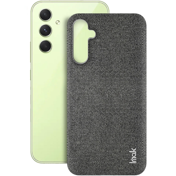 For Samsung Galaxy A34 5G imak Ruiyi Series Cloth Texture PU + PC Phone Case(Dark Grey)