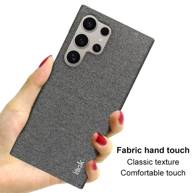 For Samsung Galaxy S24 Ultra 5G imak Ruiyi Series Cloth Texture PU + PC Phone Case(Light Grey)