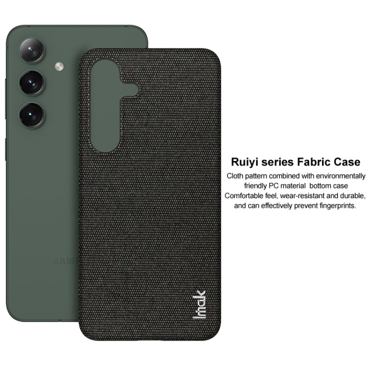 For Samsung Galaxy S24+ 5G imak Ruiyi Series Cloth Texture PU + PC Phone Case(Black)