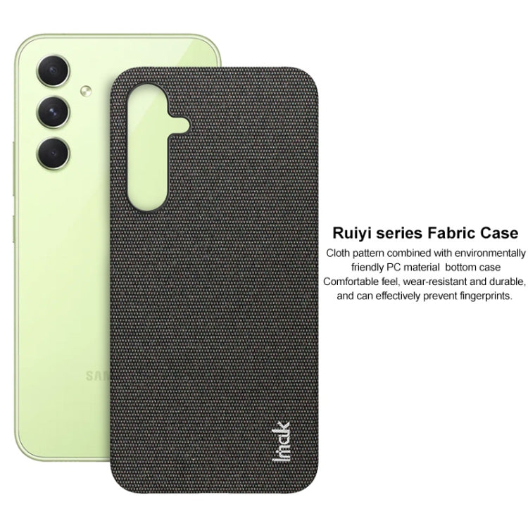 For Samsung Galaxy A35 5G imak Ruiyi Series Cloth Texture PU + PC Phone Case(Black)