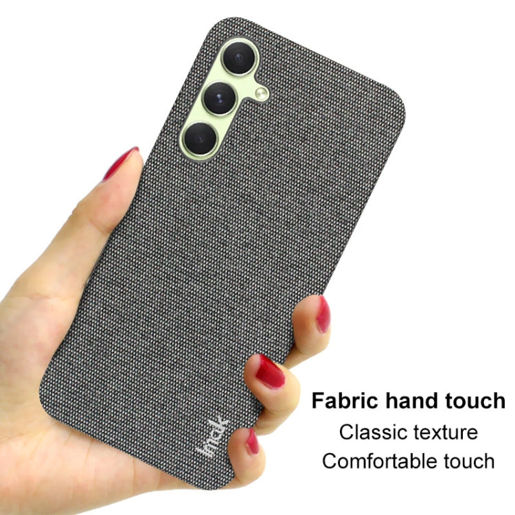 For Samsung Galaxy A35 5G imak Ruiyi Series Cloth Texture PU + PC Phone Case(Dark Grey)