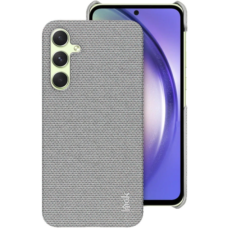 For Samsung Galaxy A55 5G imak Ruiyi Series Cloth Texture PU + PC Phone Case(Light Grey)