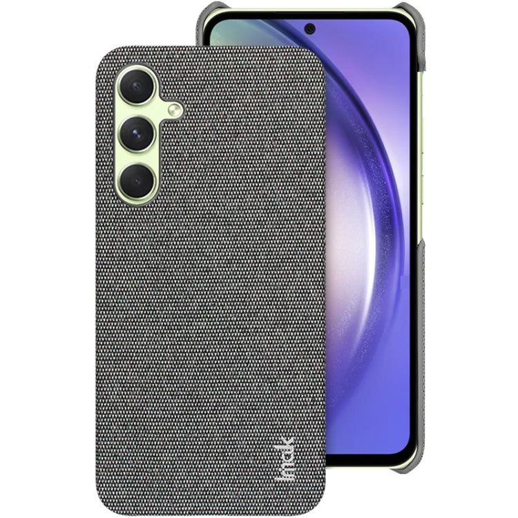 For Samsung Galaxy A55 5G imak Ruiyi Series Cloth Texture PU + PC Phone Case(Dark Grey)