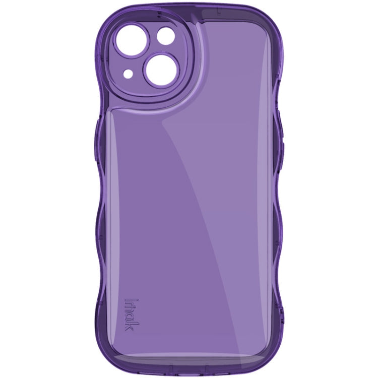For iPhone 14 IMAK Wave Bubble Soft Shockproof Phone Case(Purple)