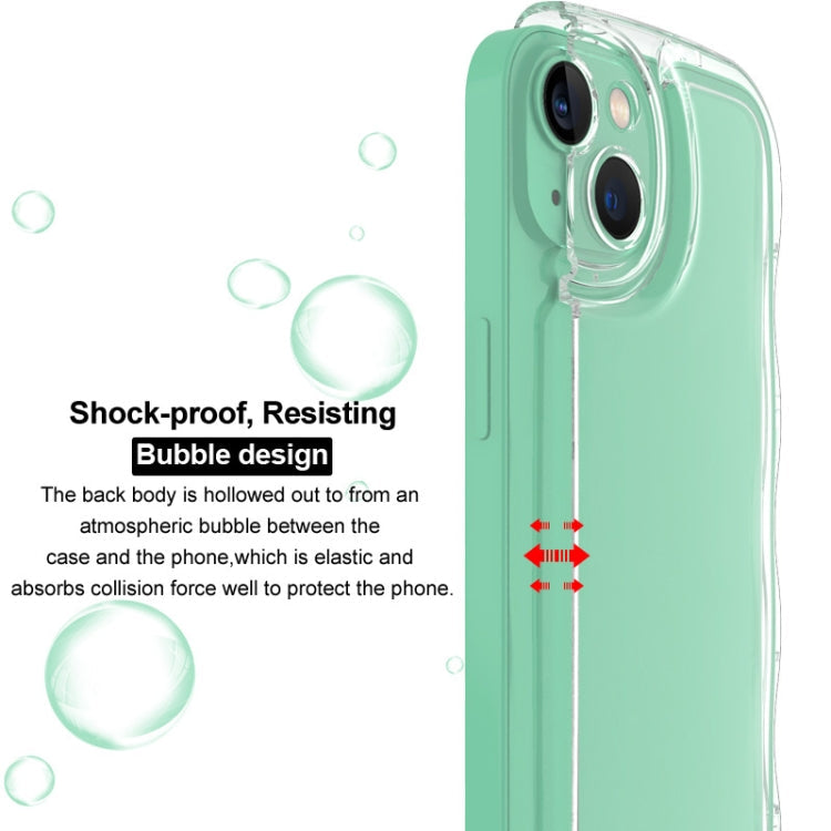 For iPhone 14 IMAK Wave Bubble Soft Shockproof Phone Case(Transparent Black)