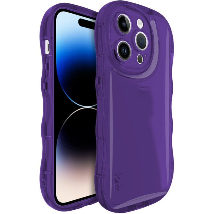 For iPhone 14 Pro IMAK Wave Bubble Soft Shockproof Phone Case(Purple)