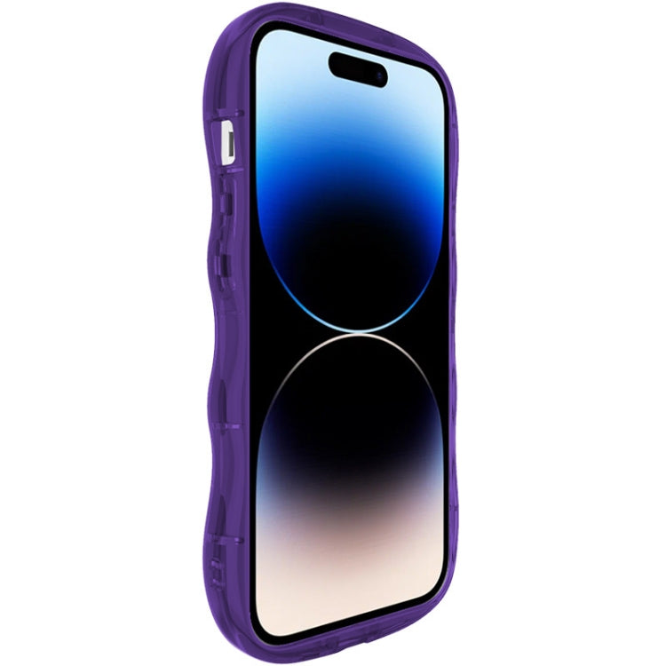 For iPhone 14 Pro IMAK Wave Bubble Soft Shockproof Phone Case(Purple)