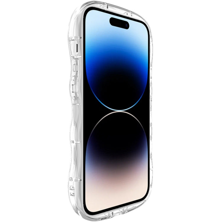 For iPhone 14 Pro IMAK Wave Bubble Soft Shockproof Phone Case(Transparent)
