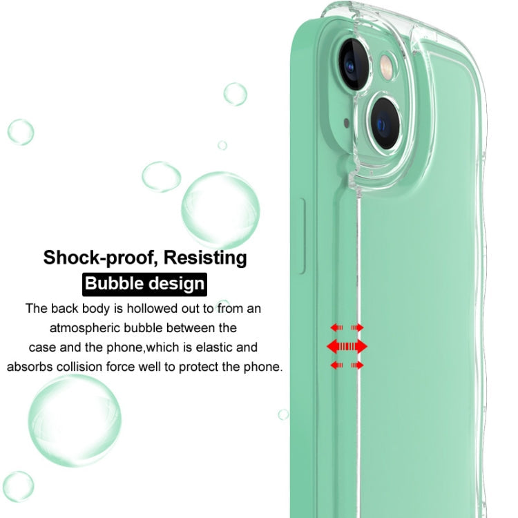 For iPhone 14 Pro IMAK Wave Bubble Soft Shockproof Phone Case(Transparent)