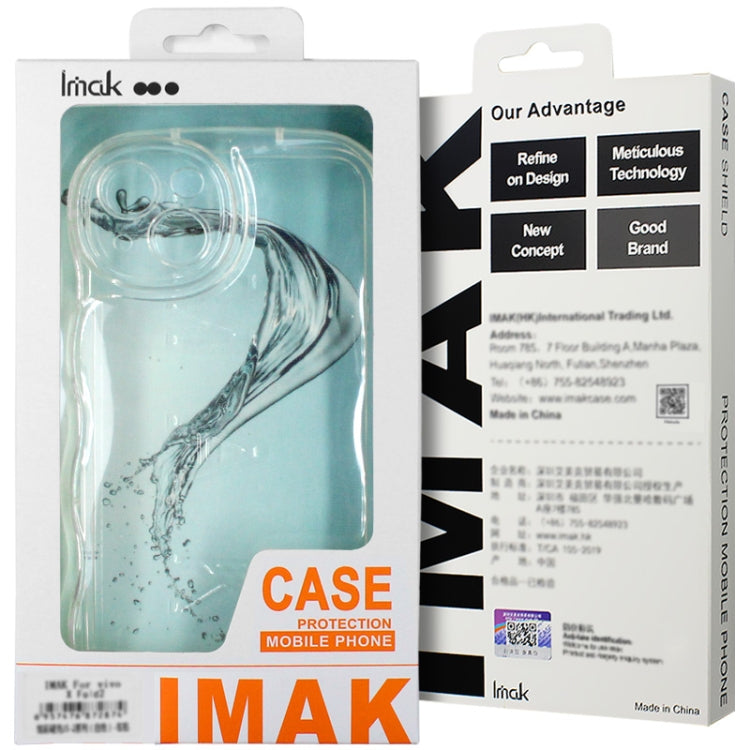 For iPhone 14 Pro Max IMAK Wave Bubble Soft Shockproof Phone Case(Purple)