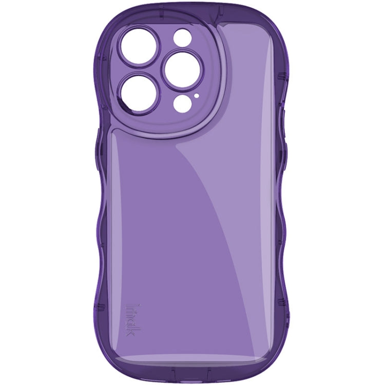 For iPhone 15 Pro IMAK Wave Bubble Soft Shockproof Phone Case(Purple)