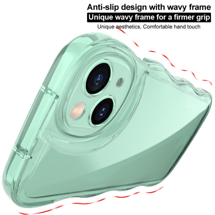 For iPhone 15 Pro Max IMAK Wave Bubble Soft Shockproof Phone Case(Transparent Black)