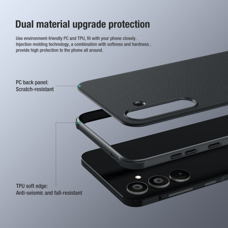 For Samsung Galaxy A55 NILLKIN Frosted Shield Pro PC + TPU Phone Case(Black)
