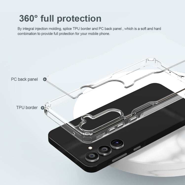 For Samsung Galaxy A55 NILLKIN PC + TPU Phone Case(Transparent)