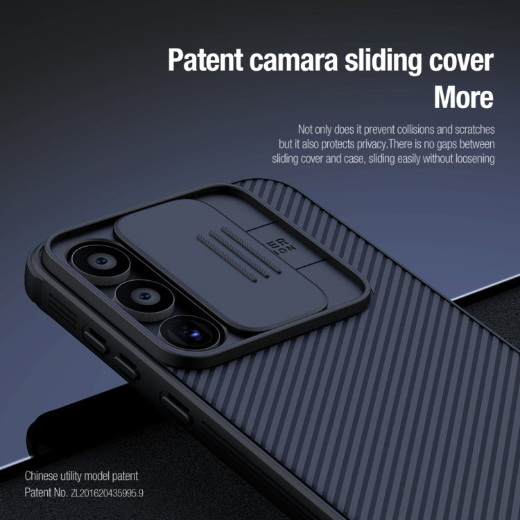 For Samsung Galaxy A55 NILLKIN Black Mirror Pro Series Camshield PC Phone Case(Blue)