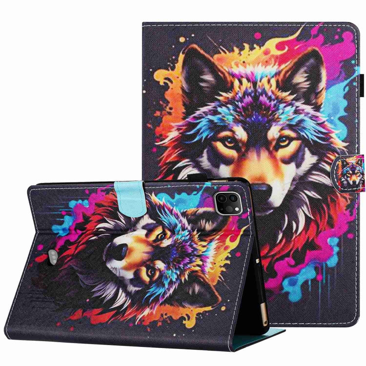 Painted Pattern Stitching Smart Leather Tablet Case, For iPad 10th Gen 10.9 2022, For iPad mini 2024 / mini 6, For iPad 11 Pro 2024 / 2020 / Air 4 10.9, For iPad 10.2 2020 / 2019
