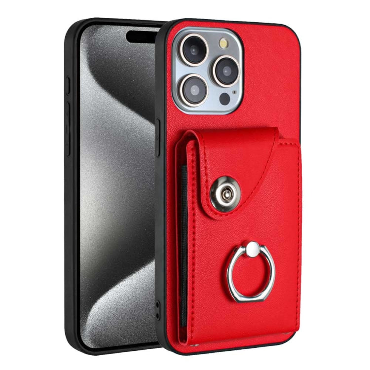 Organ Card Bag Ring Holder Phone Case, For iPhone 16, For iPhone 15 Pro Max, For iPhone 15 Pro, For iPhone 15 Plus