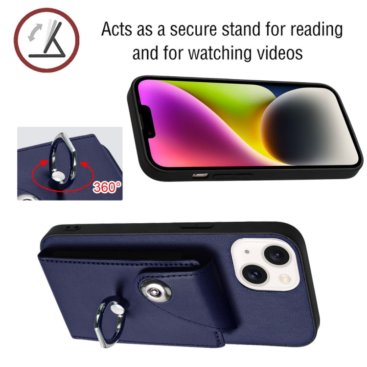 Organ Card Bag Ring Holder Phone Case, For iPhone 15, For iPhone 14 Plus, For iPhone 14, For iPhone 14 Pro