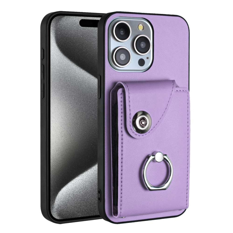 Organ Card Bag Ring Holder Phone Case, For iPhone 15, For iPhone 14 Plus, For iPhone 14, For iPhone 14 Pro