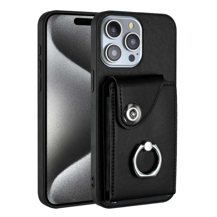 Organ Card Bag Ring Holder Phone Case, For iPhone 15, For iPhone 14 Plus, For iPhone 14, For iPhone 14 Pro