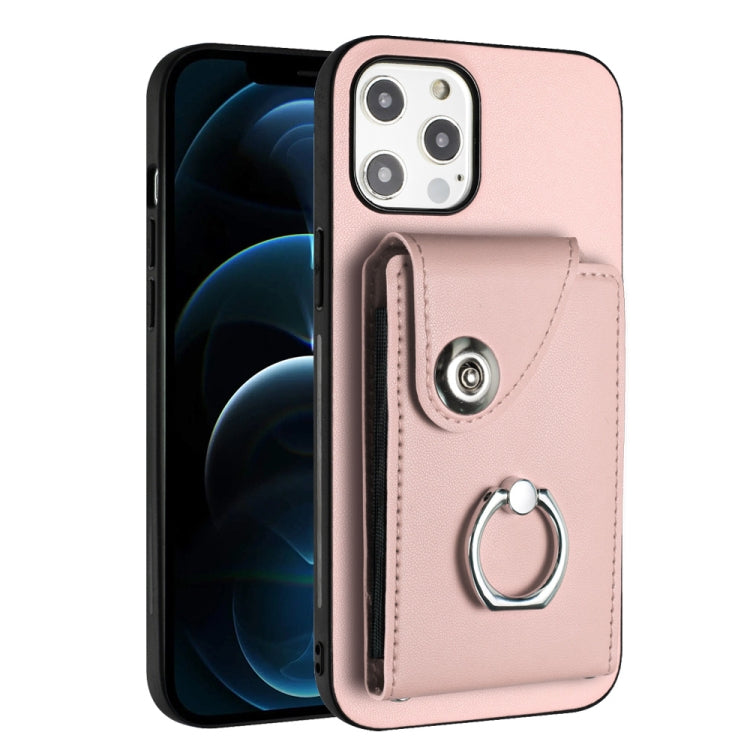 Organ Card Bag Ring Holder Phone Case, For iPhone 13, For iPhone 13 mini, For iPhone 12, For iPhone 12 Pro Max