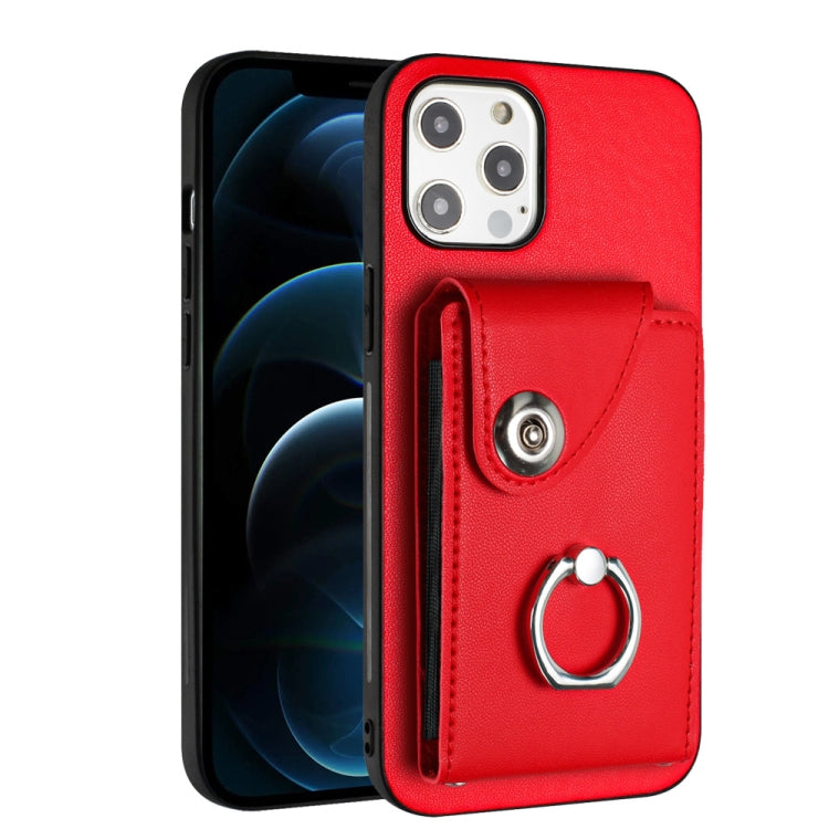 Organ Card Bag Ring Holder Phone Case, For iPhone 13, For iPhone 13 mini, For iPhone 12, For iPhone 12 Pro Max