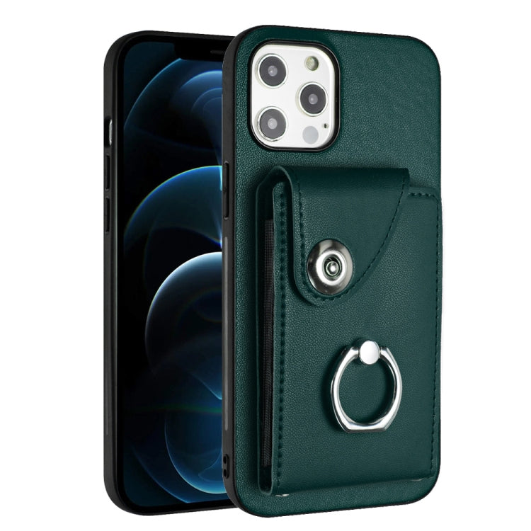 Organ Card Bag Ring Holder Phone Case, For iPhone 12 Pro, For iPhone 12 mini, For iPhone 11 Pro Max, For iPhone 11