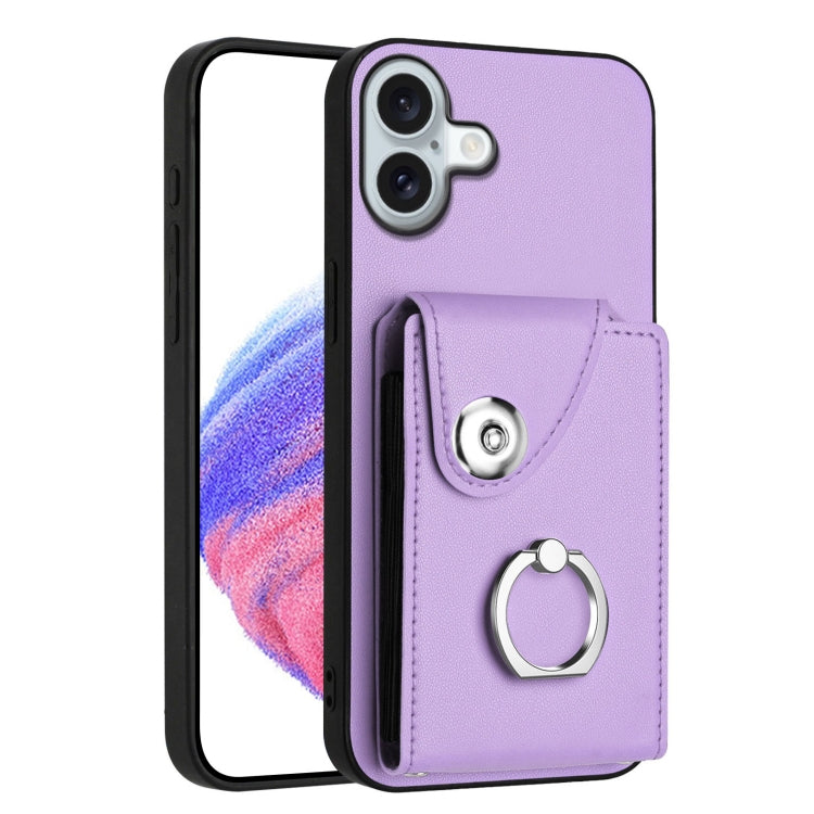 Organ Card Bag Ring Holder Phone Case, For iPhone Air, For iPhone 16 Pro Max, For iPhone 16 Pro, For iPhone 16 Plus