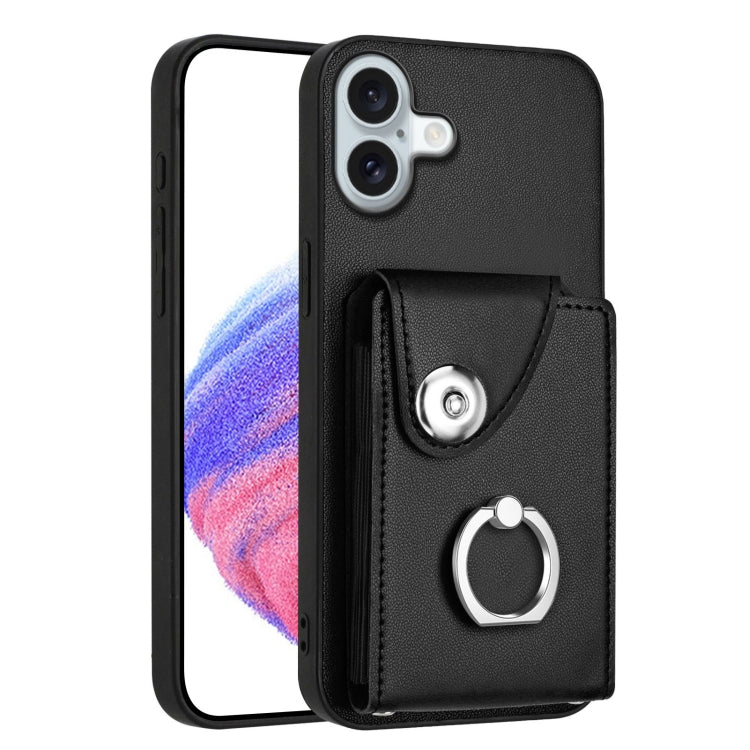 Organ Card Bag Ring Holder Phone Case, For iPhone Air, For iPhone 16 Pro Max, For iPhone 16 Pro, For iPhone 16 Plus